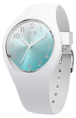 Produktbild von Ice-Watch - ICE sunset Turquoise - Weiße Damenuhr mit Silikonarmband - 015745 (S