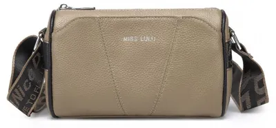 Produktbild von Khaki, ovale Zylinder-Umhängetasche aus Leder von Ollow