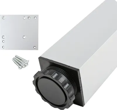 Produktbild von Aluminium Tischfuss in Chrom matt eckig 60x60mm Höhe 710mm Möblfuss Tischstempel