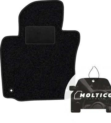 Produktbild von moto-MOLTICO Fahrer Fußmatte Auto Velours Fahrerseite Autoteppiche Schwarz Fahrermatte 1-teilig passend für VW Golf V VI Jetta Scirocco