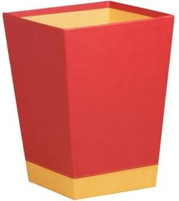 Image de Rhodia 318923C poubelle Rectangulaire Simili-cuir Rouge, Jaune