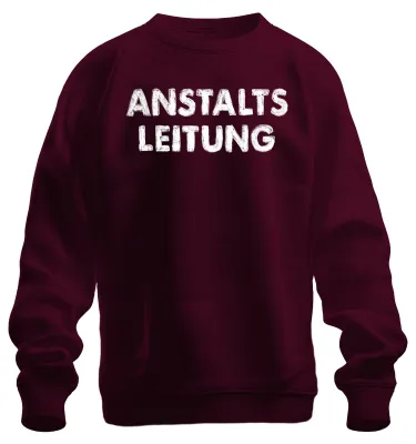 Immagine prodotto di ANSTALTS LEITUNG Klinik Heimleitung Pflege Stationsleitung Humor Felpa Unisex Pullover, Borgogna, M