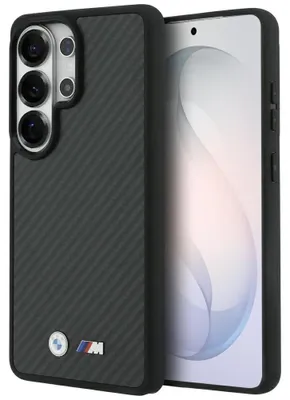 Image de Étui BMW compatible avec le Samsung S26 Ultra BMHMS26L24CFMMK (Polyamide magnétique avec logo) noir