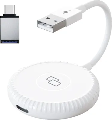 Immagine prodotto di THT-020-6 Adattatore USB+USB-C/Tipo-C Carplay per iPhone (bianco)