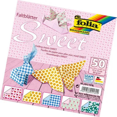 Image de feuillets folia SWEET 150 x 150 mm 80g/m² 50 feuilles