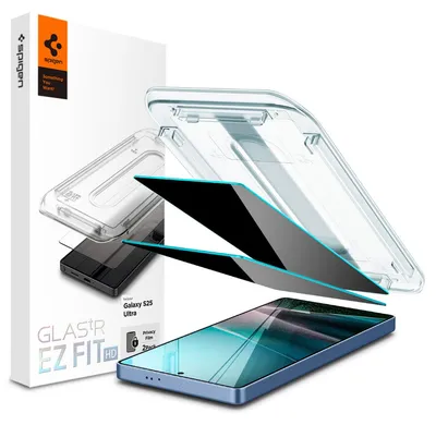 Produktbild von SPIGEN GLAS.TR EZ FIT HD 2er-Pack GALAXY S25 ULTRA PRIVACY Sichtschutzglas