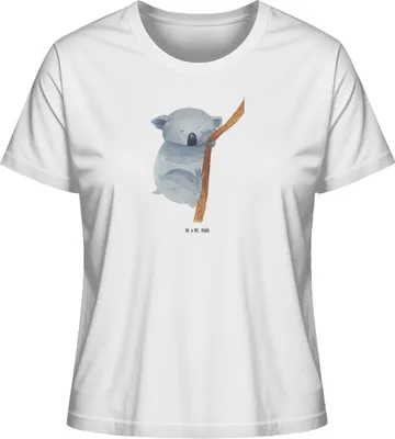 Produktbild von Mr. & Mrs. Panda Oberteil Damen Koalabär Größe XL - Weiß - Geschenk, Lustige Sprüche, shirt, schlafen, T-Shirt, Baumwoll, Bär, Koala, Schlafzimmer, Traum, Basic