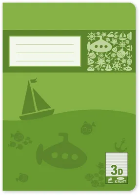 Produktbild von Schulheft Premium A5 32 Blatt liniert Lineatur 3 Packung mit 20 Stück