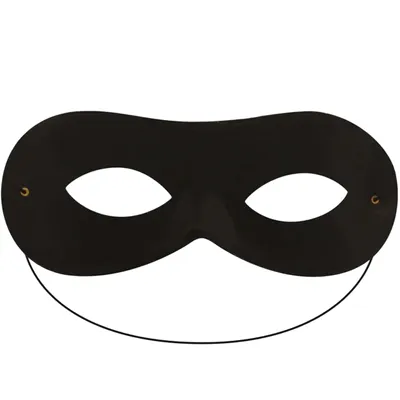 Produktbild von Augenmaske Bandit Zoro – schwarz wie Panzerknacker & Bankräuber – Einbrecher Maske für Kinder & Erwachsene an Fasching & Karneval