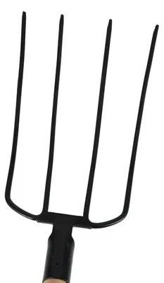 Immagine prodotto di Forcella Schmith / Forcella per letame a 4 denti, manico in legno / Forcella a T per letame, forca da giardino, forca per fieno, forca per compost, forca per fertilizzanti, robusta