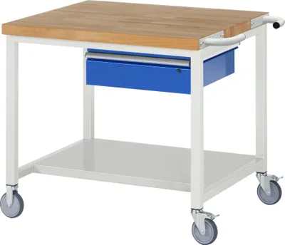 Produktbild von Rau Fahrbare Werkbank 8001, B1000xT900xH880mm, Ablageboden-MT, 1x Schublade-TA