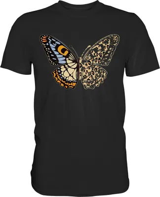 Produktbild von Leopard Frauen Schmetterling T-Shirt – Black / S