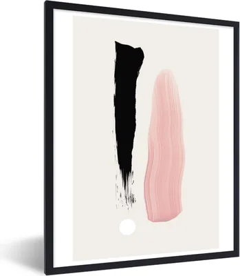 Produktbild von MuchoWow® Gerahmtes Poster Farbe - Pastell - Gestaltung 60x80 cm - Poster mit Schwarzem Bilderrahmen Wandposter Rahmen Foto Bilder - Premium - Wanddeko Wohnzimmer