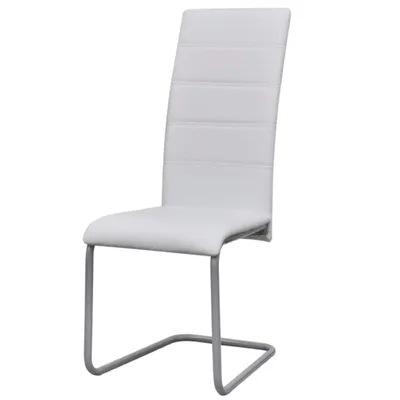 Produktbild von vidaXL Fotel wspornikowy 6 szt. Biała imitacja skóry