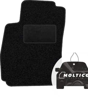 Produktbild von moto-MOLTICO Fahrer Fußmatte Auto Velours Fahrerseite Autoteppiche Schwarz Fahrermatte 1-teilig passend für Chevrolet Aveo ab 2011