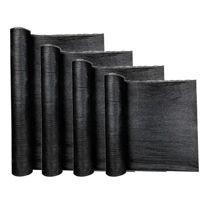 Produktbild von UISEBRT  1x10m Zaunblende Sichtschutz Tennisblende Anthrazit HDPE 150 g/m² Sonnenschutz Windschutz mit Kabelbinder für Garten, Sportplatz, Maschendrahtzaun (1x10m, Anthrazit)