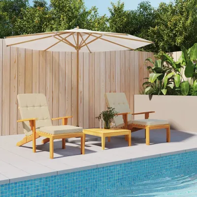 Produktbild von Möbel Liegestuhl-Auflagen 2 Stk. Beige Oxford-Gewebe - Gartenmöbelauflagen &58804
