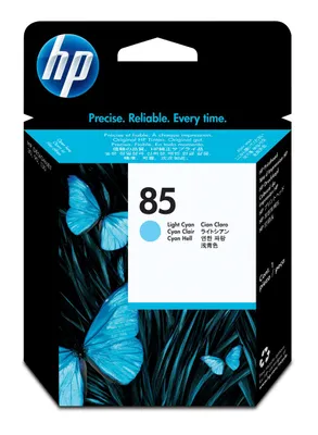 Obrázok produktu pre HP Svetloazúrová tlačová hlava 85 DesignJet, HP DesignJet 30, 90, and 130 Printer series, Atramentový, Azúrová, C9423A, Singapúr, 110 mm