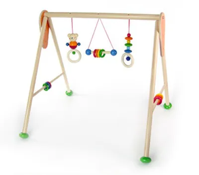Produktbild von Hess Spielzeug Babyspielgerät Bär Henry, Bau, 0,5 Jahr(e), Mehrfarbig, Holz