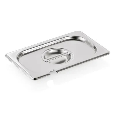 Produktbild von GN 1/4 Deckel mit Löffelaussparung GN 90