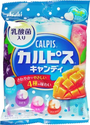 Produktbild von Asahi CALPIS 4946842520961, Apfel, Calpis, Traube, Orange, Lutscher, Mehrfarbig, 100 g