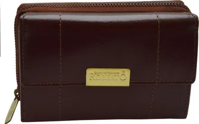 Produktbild von flevado Damen Geldbörse RFID Schutz Echt Leder Glattleder braun