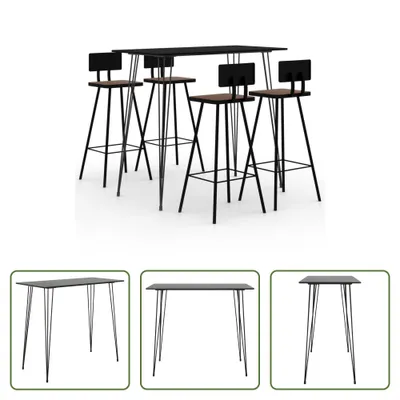 Image de The Living Store 5-tlg. Bar-Set Schwarz