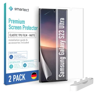 Produktbild von 2x TPU Schutzfolie Matt für Samsung Galaxy S23 Ultra Displayschutz Panzerfolie