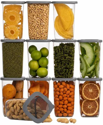 Productafbeelding van Airtight Opbergdozen met Deksel, Set van 12 x 1200 ml