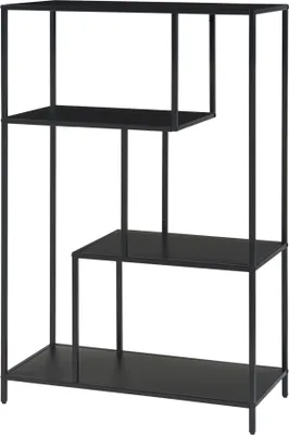 Obrázek produktu pro Regál "Reisjärvi" se 4 otevřenými přihrádkami ocel 115 x 75 x 35 cm černý, matný