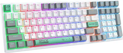 Produktbild von ONIKUMA G38 98 Tasten USB-Kabel Mechanische Tastatur Weiß