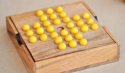 Produktbild von Geduldsspiel Holz, 2 Schwierigkeitsgrade, Reisegröße, für Kinder und Erwachsene