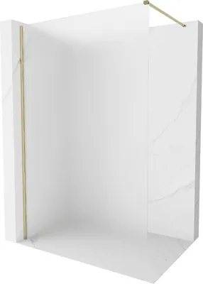 Produktbild von Mexen Kioto-X Duschwand Walk-in 110 x 200 cm, Frost 10 mm, Gold - 800-110-101-50-30-X