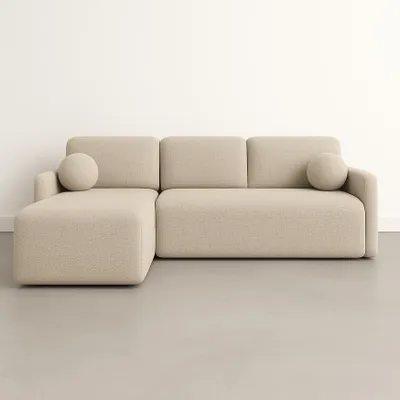 Produktbild von Modernes universelles BLISS Ecksofa mit Schlaffunktion und Bettkasten - CREMONA 14 (Beige)