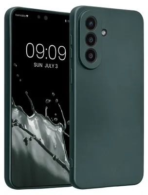 Produktbild von kwmobile Handyhülle für Samsung Galaxy A57 5G Hülle - weiche Silikon Case metallisch schimmernd - Schutzhülle Cover - Metallic Petrol