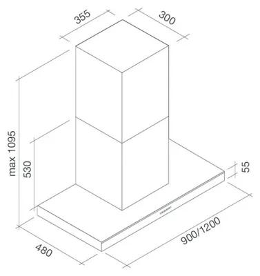 Zdjęcie produktu dla Falmec Lumina NRS, 800 m³/h, A, D, F, 37 dB, 46 dB