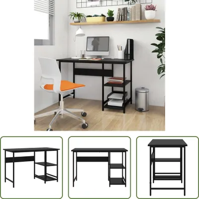 Immagine prodotto di The Living Store Scrivania nera 105x55x72 cm MDF e metallo