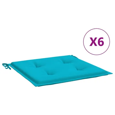 Immagine prodotto di Cuscini per Sedia 6 pz Turchese 50x50x4 cm in Tessuto