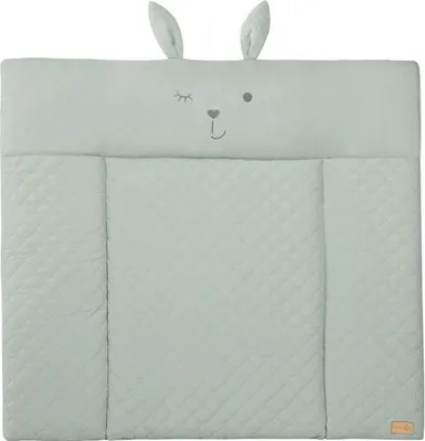 Productafbeelding van Wikkeldop Roba, design "Konijnengezicht", 85 x 75 cm, 4 cm dik, groen, mat, 100% polyester