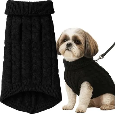 Produktbild von Purlov Kleidung für Hunde/Katzen Größe L schwarz 26218 ISOx