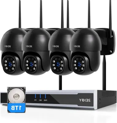 Obrázok produktu pre Bezpečnostný kamerový systém - Bezdrôtová bezpečnostná kamera - Vonkajšia kamerová jednotka CCTV - Súprava Wi-Fi kamier