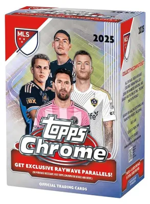Obrázek produktu pro 2025 Topps Chrome MLS Soccer – 1 balení Blaster Box