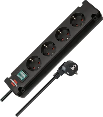 Produktbild von Brennenstuhl 1150650326, 3 m, Drinnen, Abgewinkelt, IP20, Weiß, 6 AC-Ausgänge