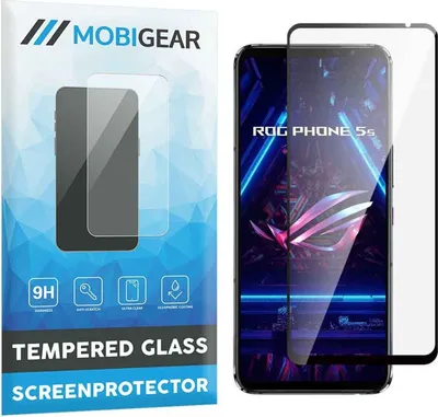 Produktbild von Mobigear Premium  ASUS ROG Phone 5s Panzerglas Gehärtetes Glas Displayschutz - Hüllenfreundlich - Schwarz