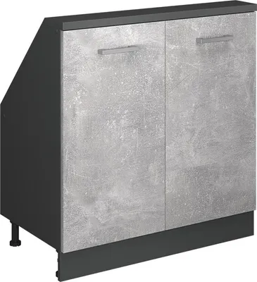 Immagine prodotto di Mobile cucina sottotetto Vicco R-Line Calcestruzzo 80 cm con 2 porte, Model 58056