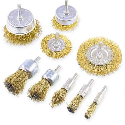 Produktbild von Drahtbürsten-Set 9tlg. für Bohrmaschine & Akkuschrauber