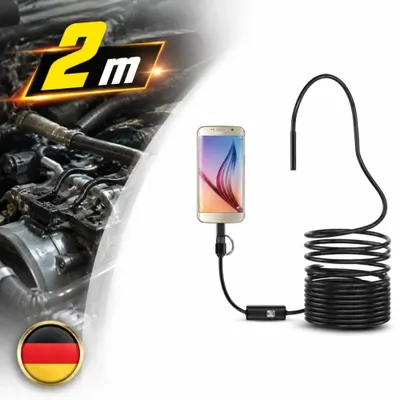 Productafbeelding van USB-endoscoopcamera, 2-10M, 5,5mm, LED-HD, inspectiecamera, waterdicht, geschikt voor PC, Android en smartphones