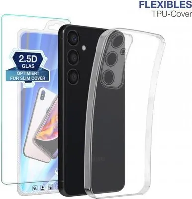 Produktbild von TPU-Hülle Transparent für Samsung Galaxy A33 5G / A34 5G - Modellkompatibilität: Für Samsung Galaxy A35 5G - Displayglas: Mit 9H Displayglas