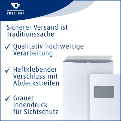 Image de Enveloppe d'expédition POSTHORN 05270478 C4 90g mF hk ws 250 pcs/paquet.