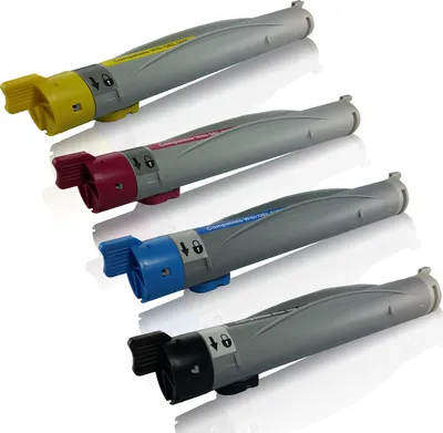Produktbild von 4x kompatible Tonerkartuschen für Dell 5100 Black Cyan Magenta Yellow - 59310054 59310053 59310052 59310051 - Eco Plus Serie